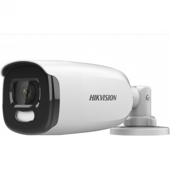 5Мп уличная цилиндрическая HD-TVI камера с LED подсветкой до 40м и технологией ColorVu HIKVISION DS-2CE12HFT-F28