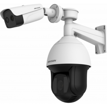 Двухспектральная система слежения на основе обзорной и PTZ камер с ИК-подсветкой до 500м с Deep learning алгоритмом HIKVISION DS-2TX3742-25A/P